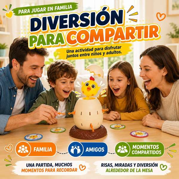 Jugatoys - enfamilia Juego ¡Pollito Saltarín!