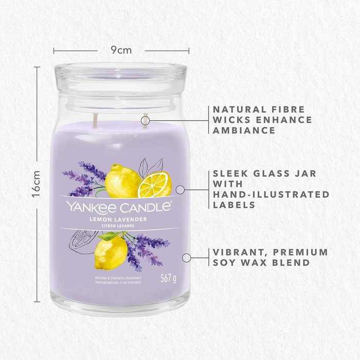 Yankee Candle Signature Lemon Lavender Vela en Frasco Grande 567g Yankee Candle Signature Lemon Lavender Vela en Frasco Grande 567g