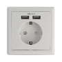 DeLOCK 11471 Toma de corriente empotrable con 2 puertos USB Tipo-A