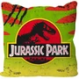 Sd Toys Cojin Cuadrado Logo Coche Jurassic Park Licencia Oficial, Material Suave, Ideal Decoracion