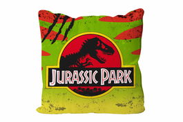 Sd Toys Cojin Cuadrado Logo Coche Jurassic Park Licencia Oficial, Material Suave, Ideal Decoracion