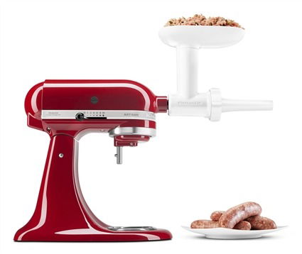 Kitchenaid 5KSMSSA Embutidor de Salchichas y Chorizo con Tubos Rellenos