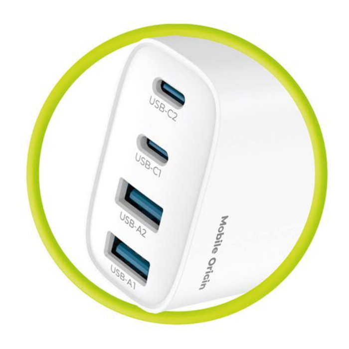 Mobile Origin PW22 Cargador GaN 40W 2x USB-C + 2x USB-A Blanco