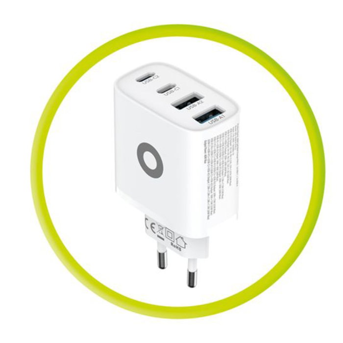 Mobile Origin PW22 Cargador GaN 40W 2x USB-C + 2x USB-A Blanco