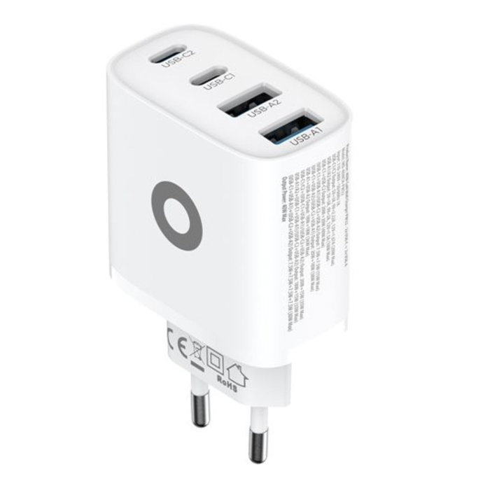 Mobile Origin PW22 Cargador GaN 40W 2x USB-C + 2x USB-A Blanco