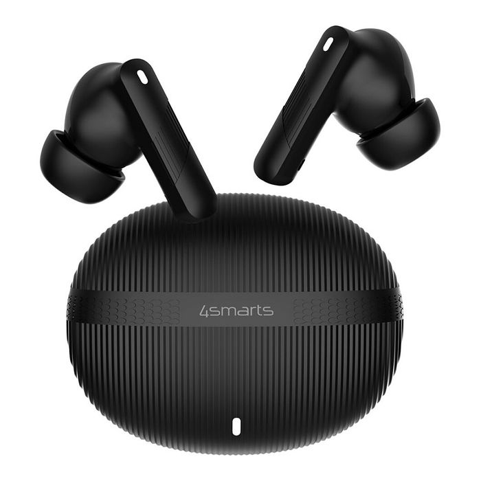 4smarts SkyBuds Pro Auriculares Inalámbricos con Cancelación Activa de Ruido (ANC) y Estuche Negro