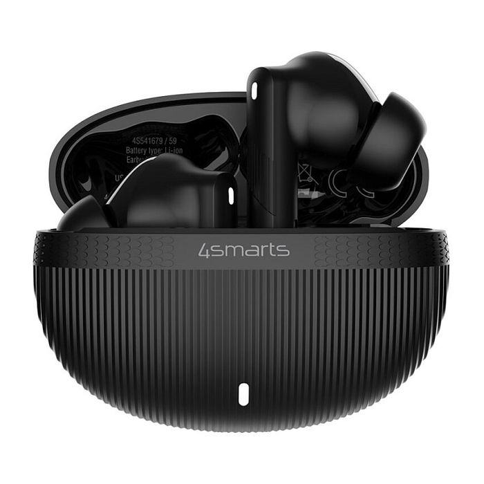 4smarts SkyBuds Pro Auriculares Inalámbricos con Cancelación Activa de Ruido (ANC) y Estuche Negro