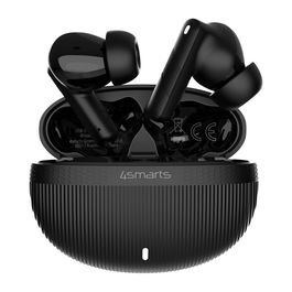 4smarts SkyBuds Pro Auriculares Inalámbricos con Cancelación Activa de Ruido (ANC) y Estuche Negro