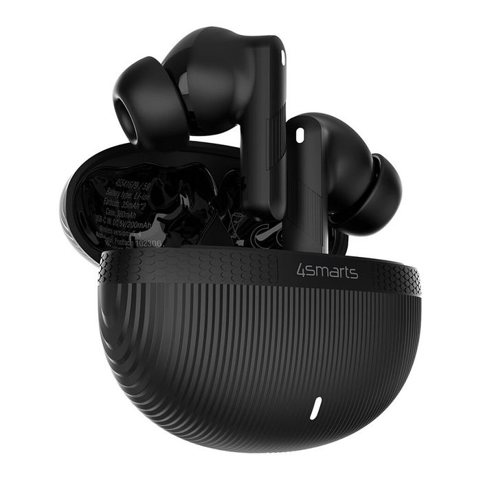 4smarts SkyBuds Pro Auriculares Inalámbricos con Cancelación Activa de Ruido (ANC) y Estuche Negro