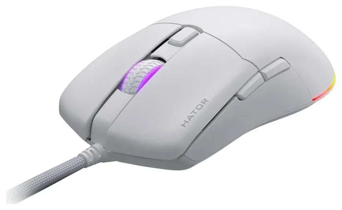 Hator Pulsar 3 HTM611 Ratón Gaming Blanco, Cableado, RGB, 12000 DPI