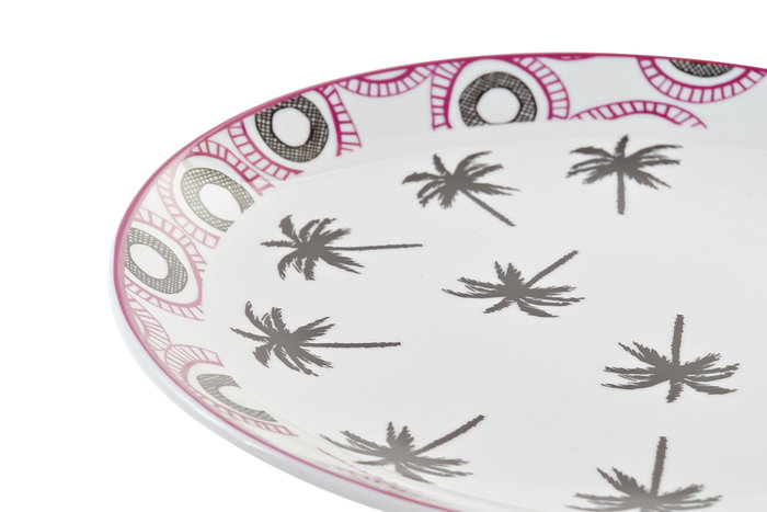 DKD Home Decor Vajilla Africa Azul de 18 piezas en Porcelana DKD Home Decor Vajilla Africa Azul de 18 piezas en Porcelana