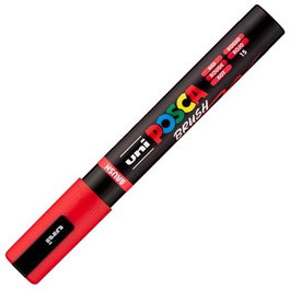POSCA Marcador Brush PC-5BR Punta M Semiflexible Rojo