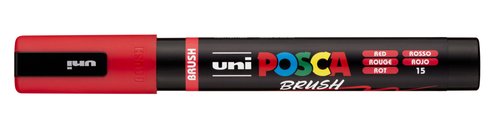 POSCA Marcador PC-5BR Brush Punta Semiflexible Rojo