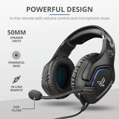 Trust GXT 488 PS4 Auriculares Diadema Negro