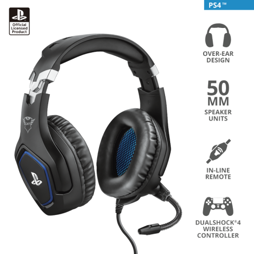 Trust GXT 488 PS4 Auriculares Diadema Negro