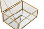 DKD Home Decor Joyero Glam Colección Golden Glam Metal y Cristal Dorado 14 x 10.3 x 5.8 cm