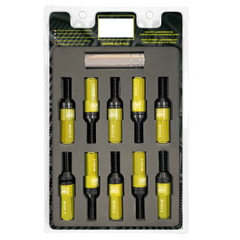 OMP SPEED Juego de 20 tornillos M12x1.5 con protector de aluminio amarillo