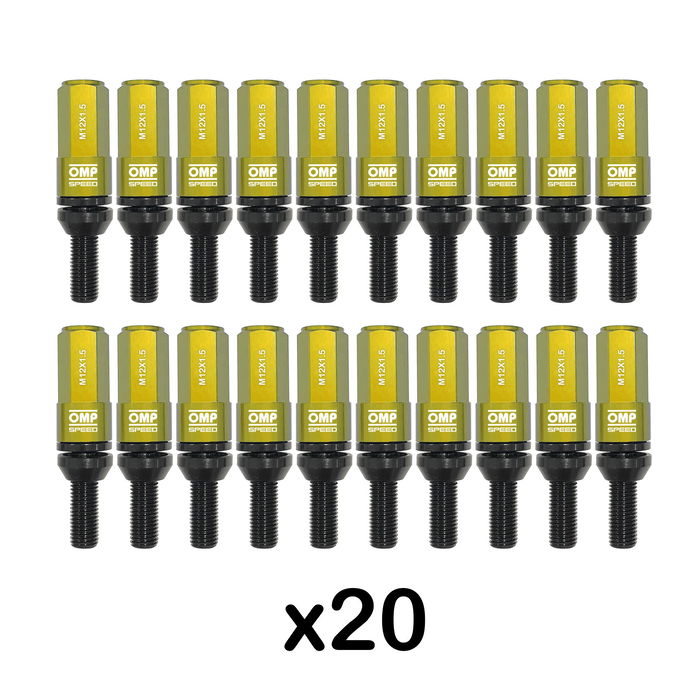 Kit de tornillos OMP OMPS09981209 28 mm Amarillo M12 x 1,50