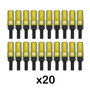OMP SPEED Juego de 20 tornillos M12x1.5 con protector de aluminio amarillo