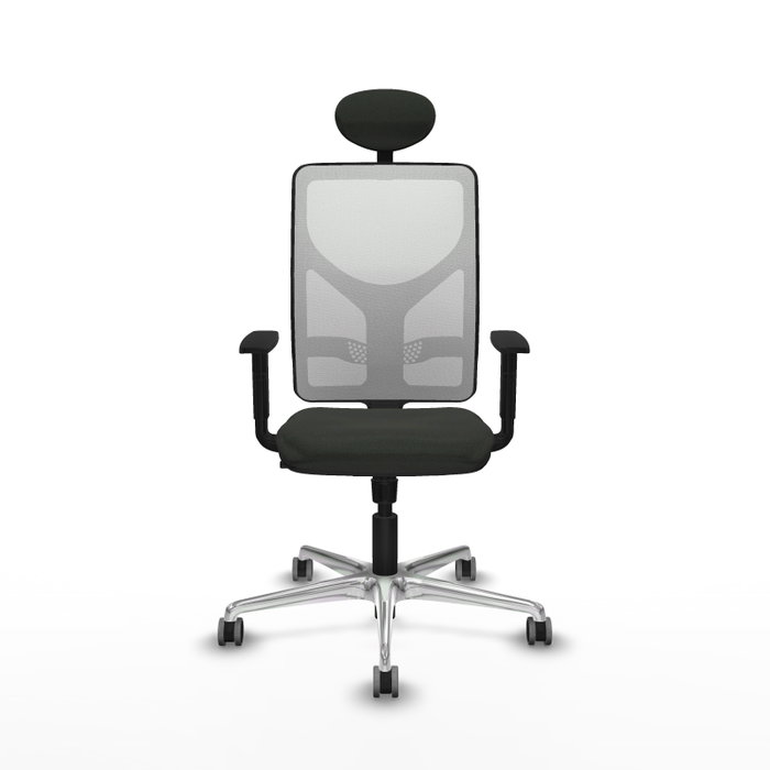 PIQUERAS Y CRESPO Silla de oficina Motilla con mecanismo Sincro, Negro y Blanco