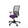 PIQUERAS Y CRESPO Silla de oficina Zulema con mecanismo Sincro/Traslack, Morado y Gris
