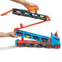 Mattel Camion de Transporte Hot Wheels Convertible en Pista de Coches con Lanzador Doble, Coches y Pista