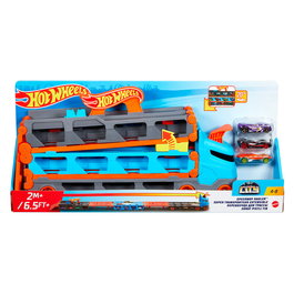 Hot Wheels Super Transportador Expandible con 3 Vehículos - Almacena hasta 25 Coches - Vehículos de Juguete