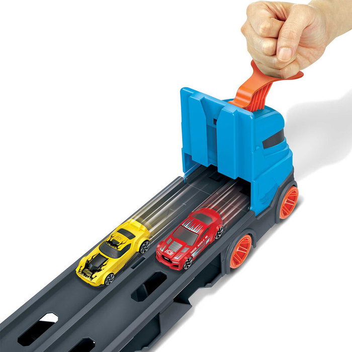 Mattel Camion Transporte Convertible Hot Wheels Pista Doble Carreras 3+ Años 182cm Almacenamiento 25 Coches