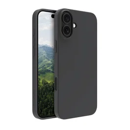 Dbramante1928 Carcasa Trasera Greenland para Apple iPhone 16 Plus - Plástico Reciclado Negro, Resistente a Impactos y Polvo, Carga Inalámbrica, 17 cm (6.7")