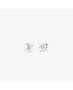 Radiant Pendientes Estrella Boton Silver STARS