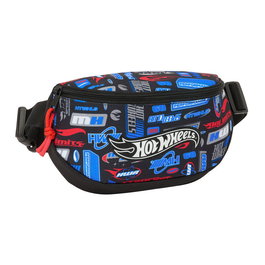 SAFTA Riñonera Hot Wheels 23x9x14cm con Compartimento Cremallera Cintas Ajustables