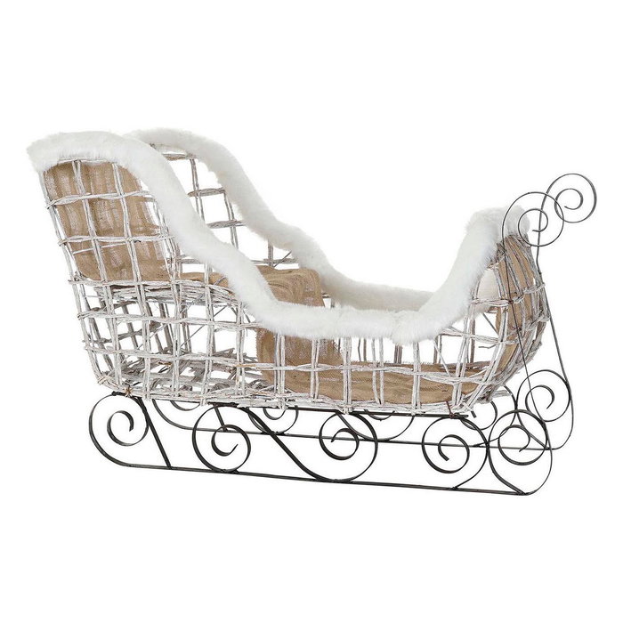 DKD Home Decor Trineo LED Ratán Blanco 90x46x62 cm