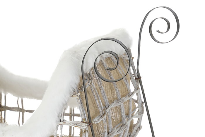 DKD Home Decor Trineo Navidad Blanco 46 x 62 x 90 cm