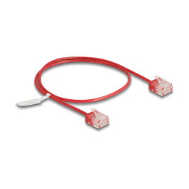 DeLOCK Cable de red RJ45 Cat.6 UTP Ultra Slim 0,5 m Rojo
