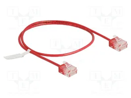 DeLOCK Cable de red RJ45 Cat.6 UTP Ultra Slim 0,5 m Rojo