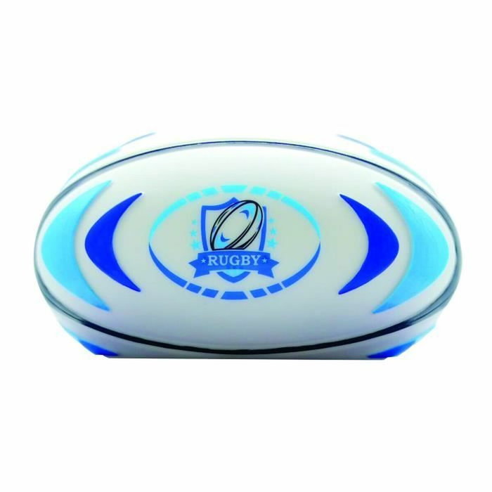Lexibook Despertador digital 3D de pelota de rugby con luz nocturna y efectos de sonido