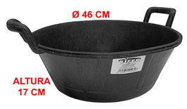 SIFER Espuerta 20 L Goma Reforzada 2 Asas Ø46x17cm