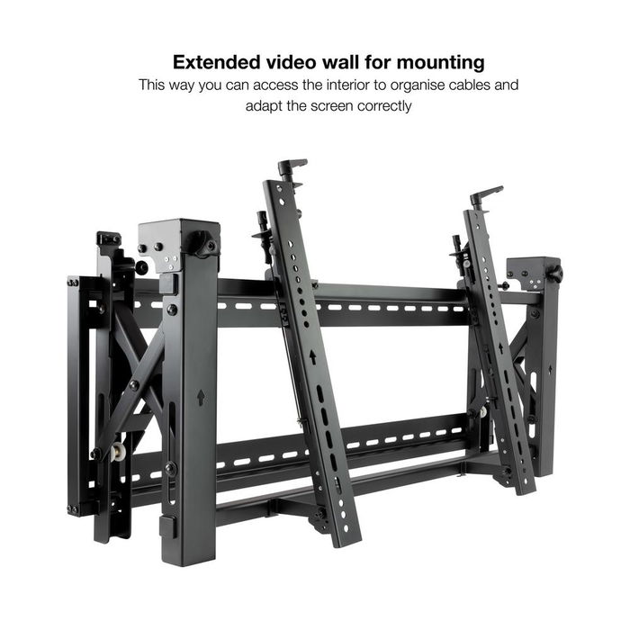 Tooq Soporte de Pared Video Wall VESA para Pantallas de 54 a 70 Pulgadas (137,2-177,8 cm) - Hasta 70 kg, Montaje 200x200 a 800x400 mm, Negro