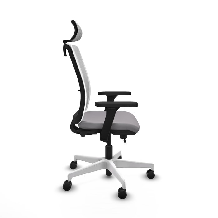 PIQUERAS Y CRESPO Silla de oficina Haches con mecanismo Sincro/Traslack Gris y Blanco PIQUERAS Y CRESPO Silla de oficina Haches con mecanismo Sincro/Traslack Gris y Blanco