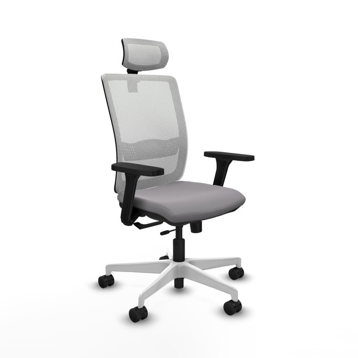 PIQUERAS Y CRESPO Silla de oficina Haches con mecanismo Sincro/Traslack Gris y Blanco PIQUERAS Y CRESPO Silla de oficina Haches con mecanismo Sincro/Traslack Gris y Blanco