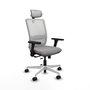PIQUERAS Y CRESPO Silla de oficina Haches con mecanismo Sincro/Traslack Gris y Blanco