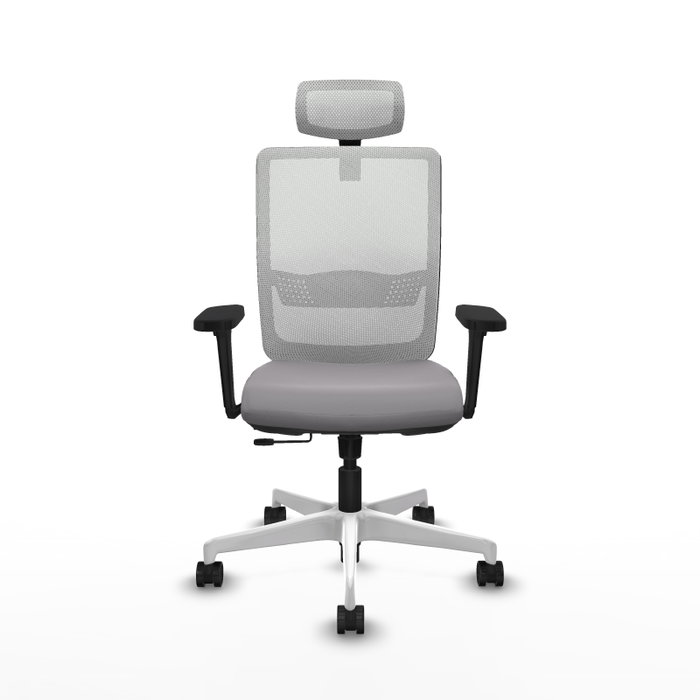 PIQUERAS Y CRESPO Silla de oficina Haches con mecanismo Sincro/Traslack Gris y Blanco PIQUERAS Y CRESPO Silla de oficina Haches con mecanismo Sincro/Traslack Gris y Blanco