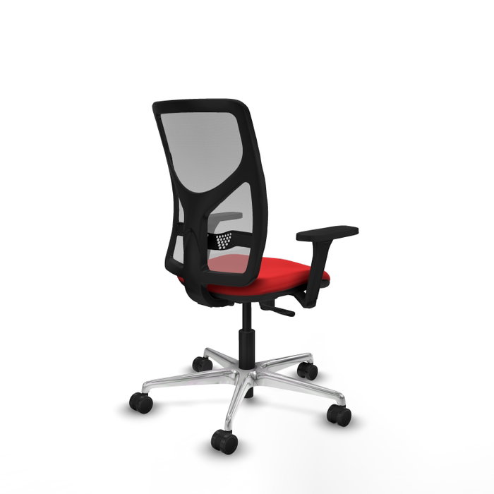 PIQUERAS Y CRESPO Silla de oficina Motilla con mecanismo Sincro, Rojo y Gris
