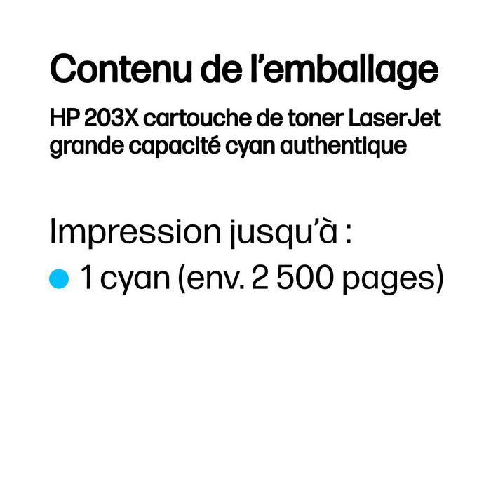 HP 203X CF541X Cian de Alta Capacidad