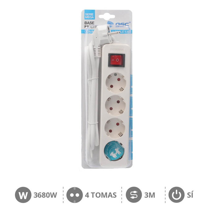 GSC Evolution Base múltiple Serie Mega 4T con cable de 3m