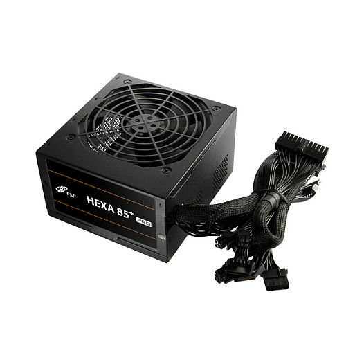 FSP HEXA 85+ PRO 650 - Fuente de alimentación ATX 650W 80 PLUS Bronze, certificación 85+, no modular, color negro, ventilador de 12 cm, 20+4 pin, 2x PCIe 6+2 pin, 5x SATA, 2x Molex