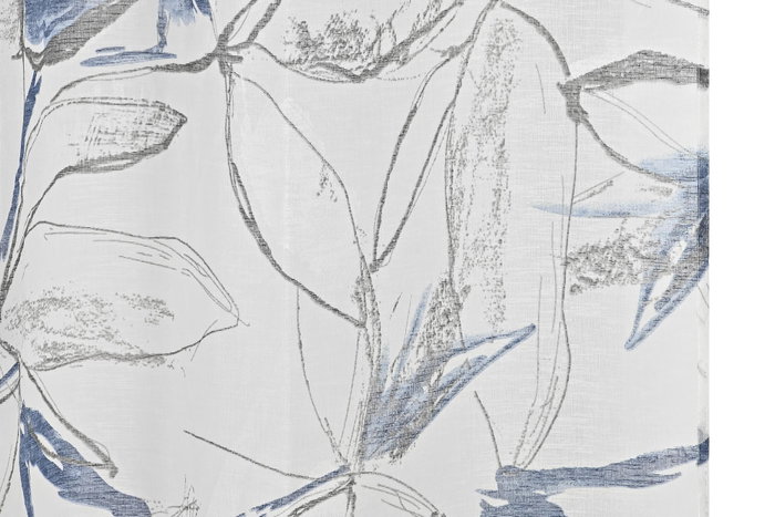 DKD Home Decor Cortina Alpino Azul Blanco 270 x 140 cm (2 Unidades)