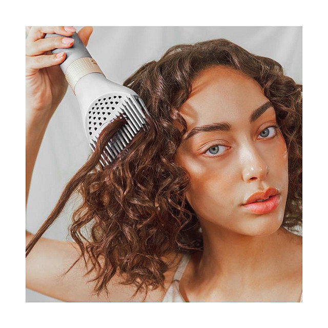 Cecotec Bamba CeramicCare 14in1 Herramienta de Peinado 1400W Champagne con Efecto Coanda