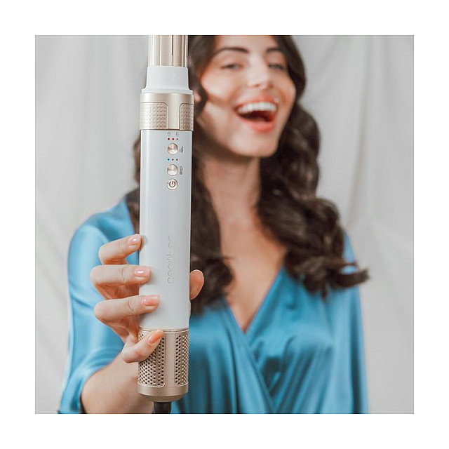 Cecotec Bamba CeramicCare 14in1 Herramienta de Peinado 1400W Champagne con Efecto Coanda