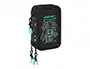 Safta Plumier Escolar Minecraft Triple Cremallera 37 Piezas con Pantalla, Dimensiones 195x125x55 mm